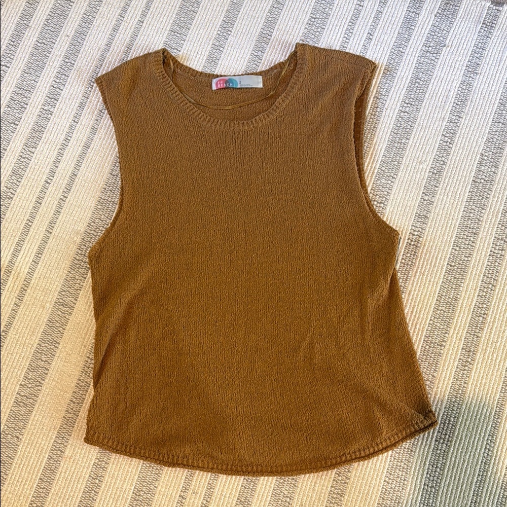 Free People Beach Brown Sleeveless Top